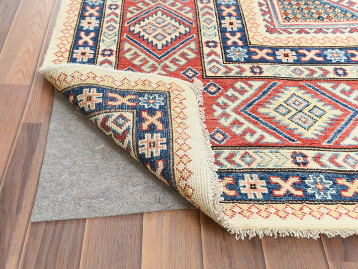 8'10" x 11'9" New Hand Knotted Beige Wool Rectangle Oriental Rug - MOA10261534