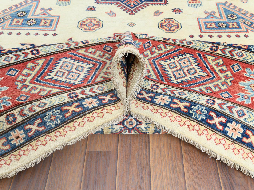 8'10" x 11'9" New Hand Knotted Beige Wool Rectangle Oriental Rug - MOA10261534