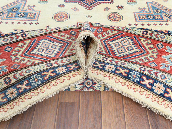 8'10" x 11'9" New Hand Knotted Beige Wool Rectangle Oriental Rug - MOA10261534