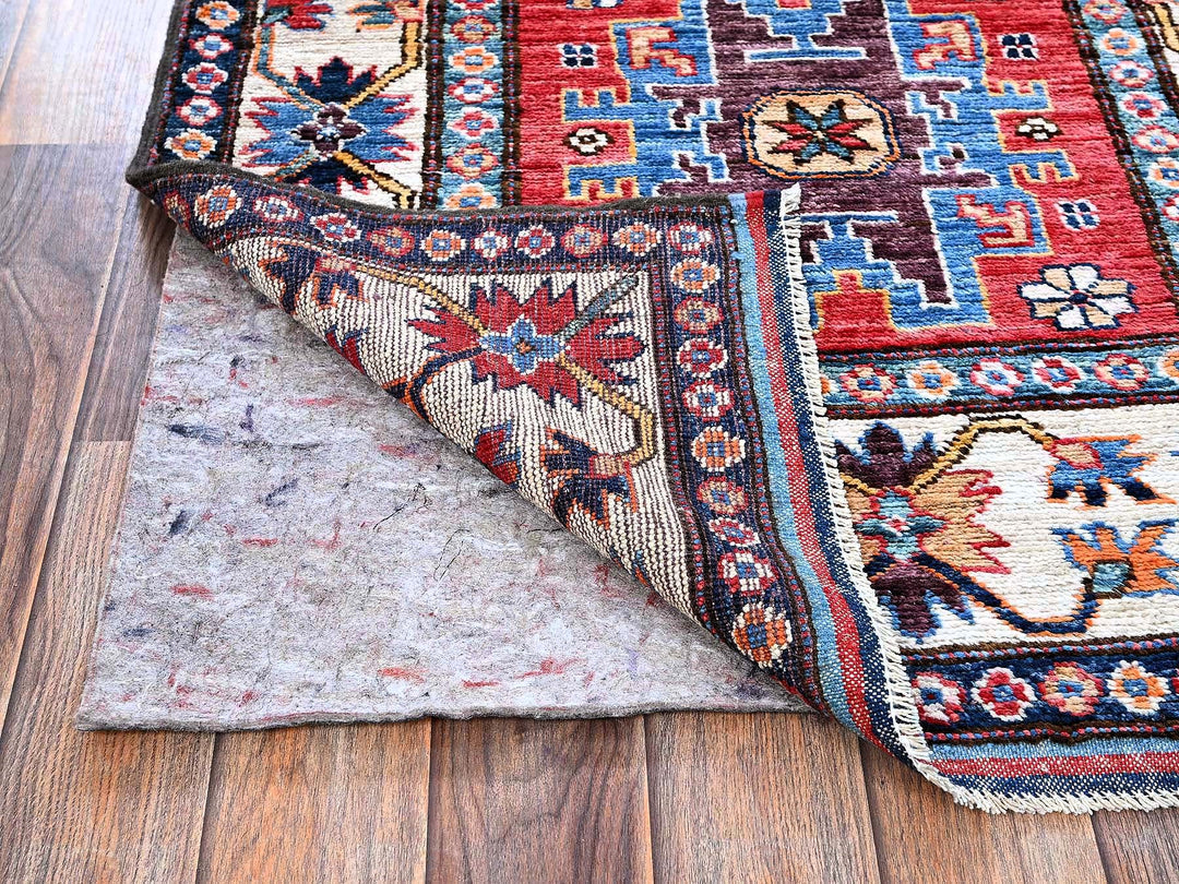 2'9" x 9'8" New Hand Knotted Red Wool Runner Oriental Rug - MOA102615