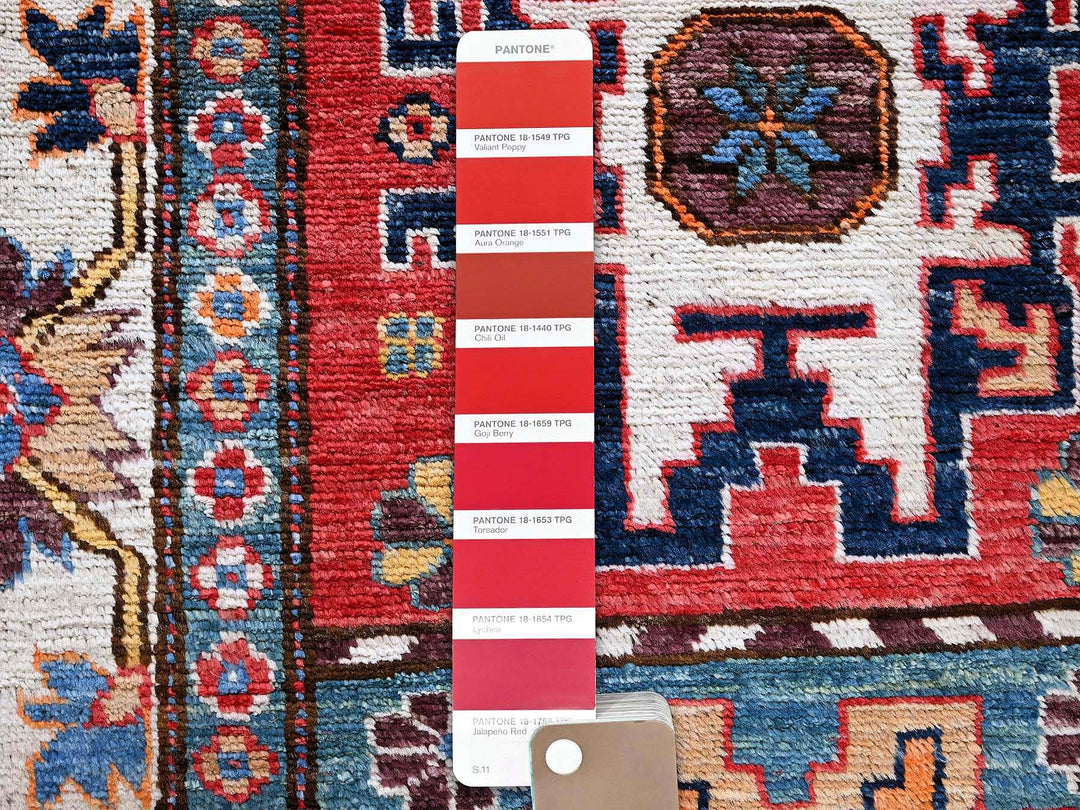 2'9" x 9'8" New Hand Knotted Red Wool Runner Oriental Rug - MOA102615
