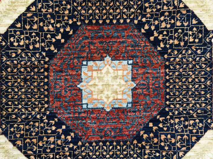 8'2" x 10'0" New Hand Knotted Green Wool Rectangle Oriental Rug - MOA10261635