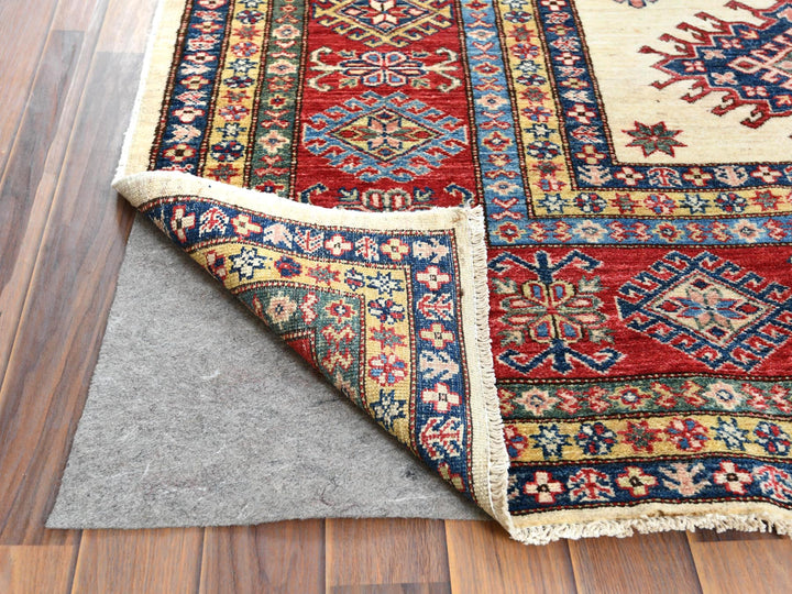 8'8" x 11'10" New Hand Knotted Ivory Wool Rectangle Oriental Rug - MOA10261652