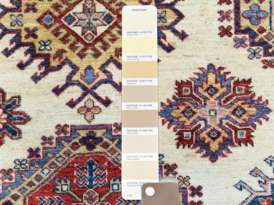 8'8" x 11'10" New Hand Knotted Ivory Wool Rectangle Oriental Rug - MOA10261652