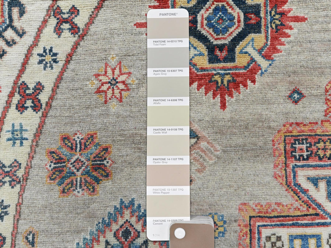 7'9" x 7'10" New Hand Knotted Beige Wool Round Oriental Rug - MOA10261682