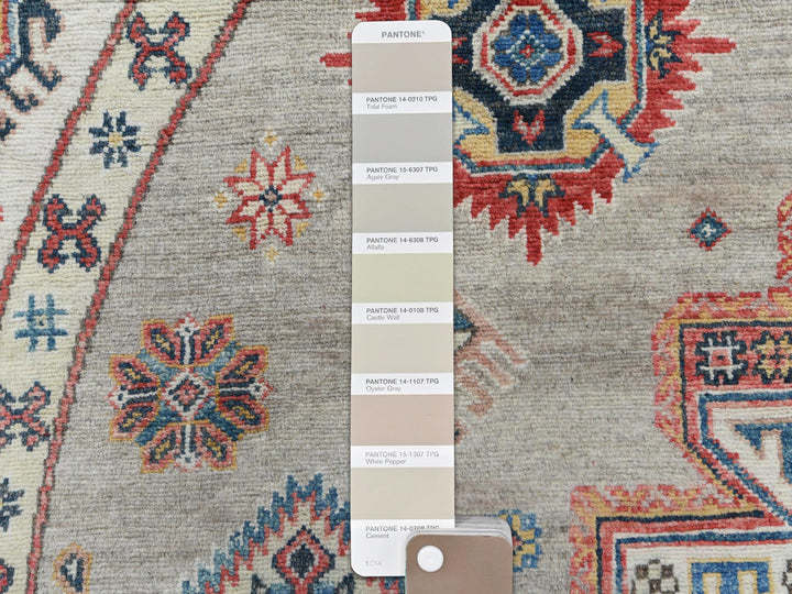 7'9" x 7'10" New Hand Knotted Beige Wool Round Oriental Rug - MOA10261682