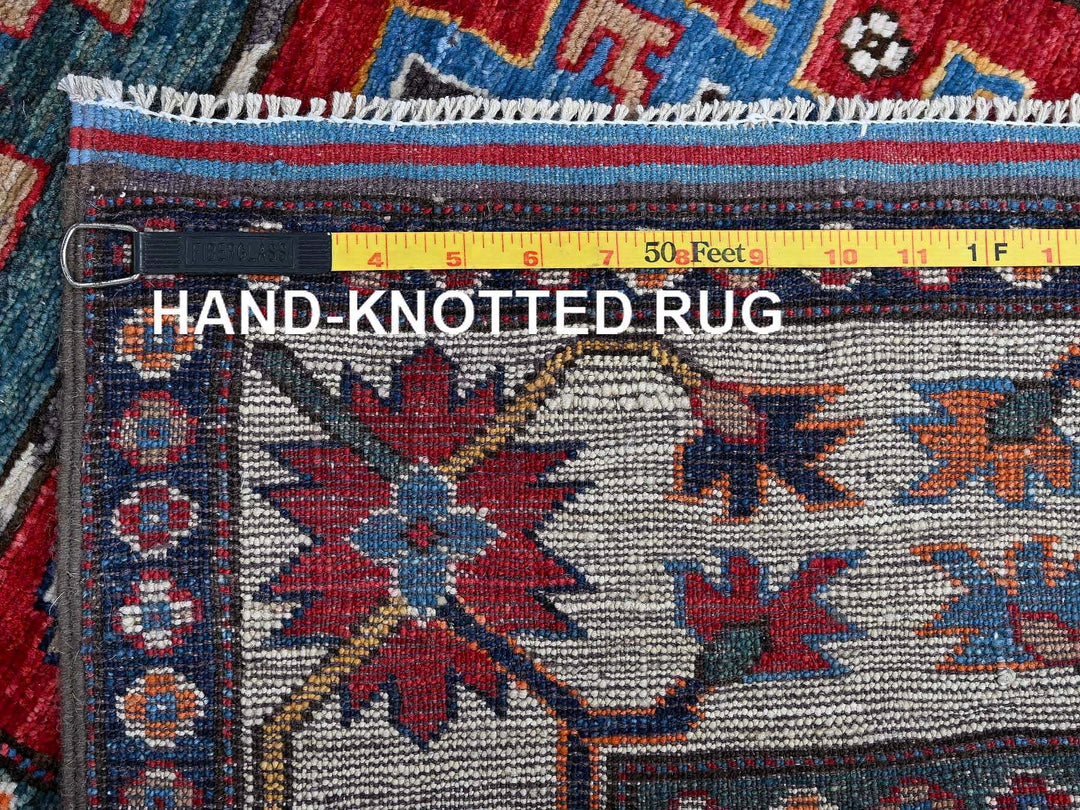 2'8" x 8'3" New Hand Knotted Red Wool Runner Oriental Rug - MOA102616