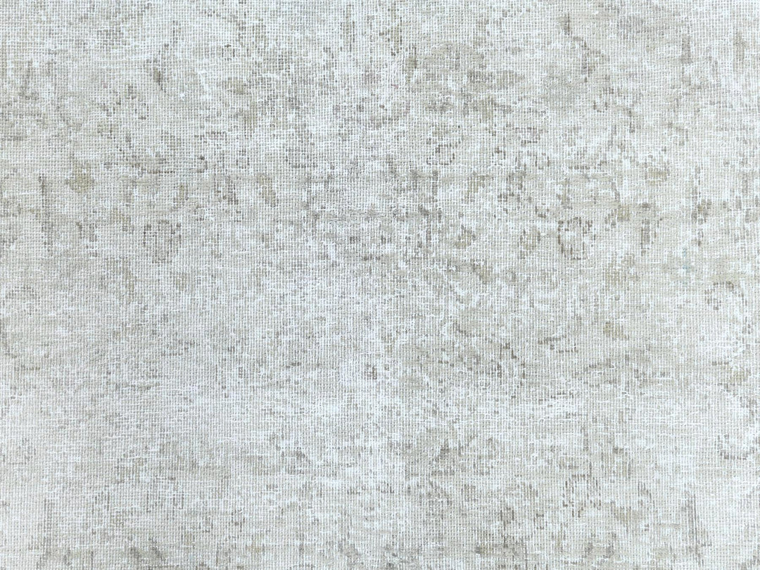 7'6" x 12'10" Vintage Hand Knotted Beige Worn Wool Rectangle Oriental Rug - MOA10261724