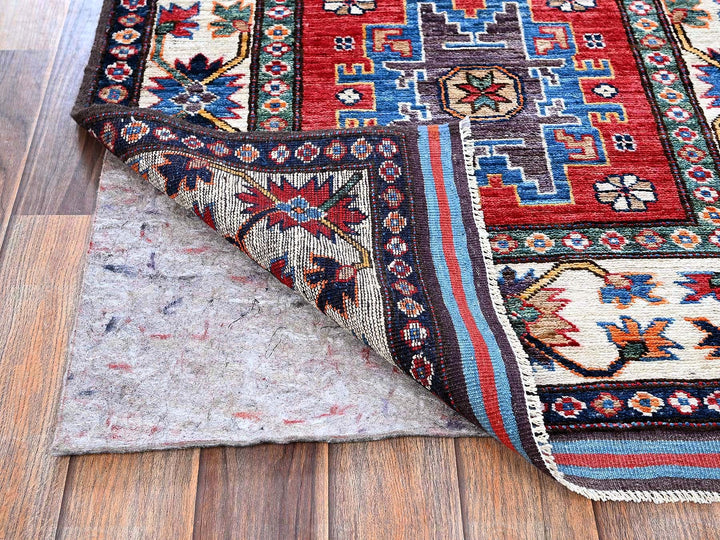 2'8" x 7'7" New Hand Knotted Red Wool Runner Oriental Rug - MOA102617