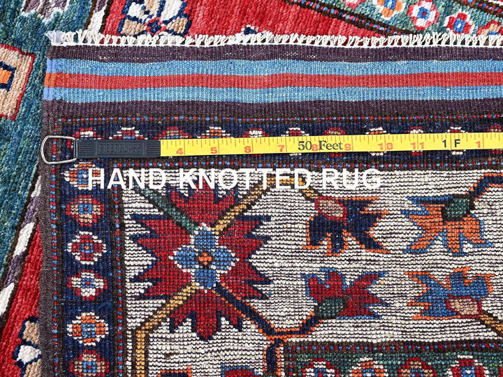 2'8" x 7'7" New Hand Knotted Red Wool Runner Oriental Rug - MOA102617