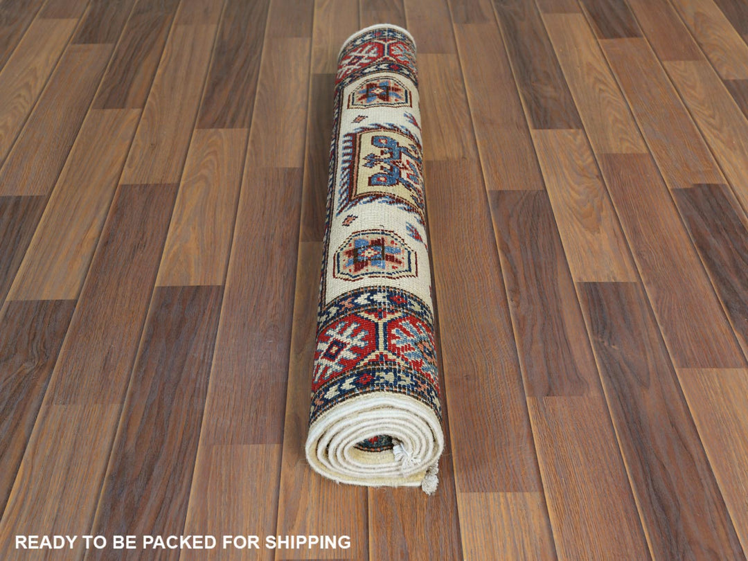 3'0" x 4'7" New Hand Knotted Ivory Wool Rectangle Oriental Rug - MOA10261809