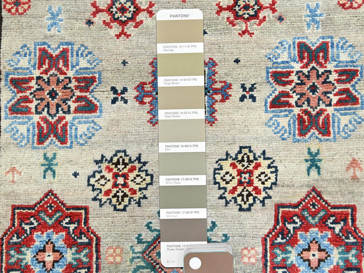 2'10" x 19'4" New Hand Knotted Grey Wool Runner Oriental Rug - MOA10261827