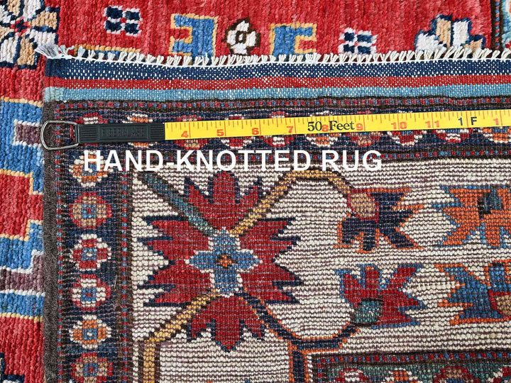 2'10" x 9'8" New Hand Knotted Red Wool Runner Oriental Rug - MOA102618