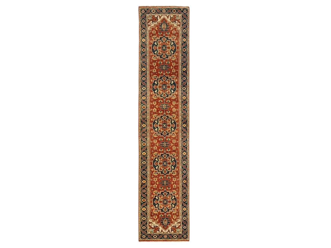 2'6" x 12'2" New Hand Knotted Red Wool Runner Oriental Rug - MOA10262011