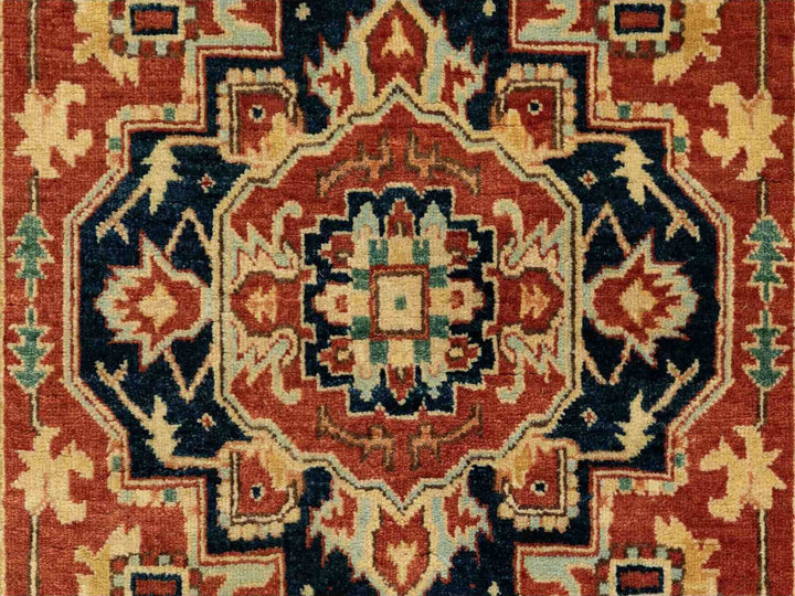 3'1" x 5'2" New Hand Knotted Red Wool Rectangle Oriental Rug - MOA10262018