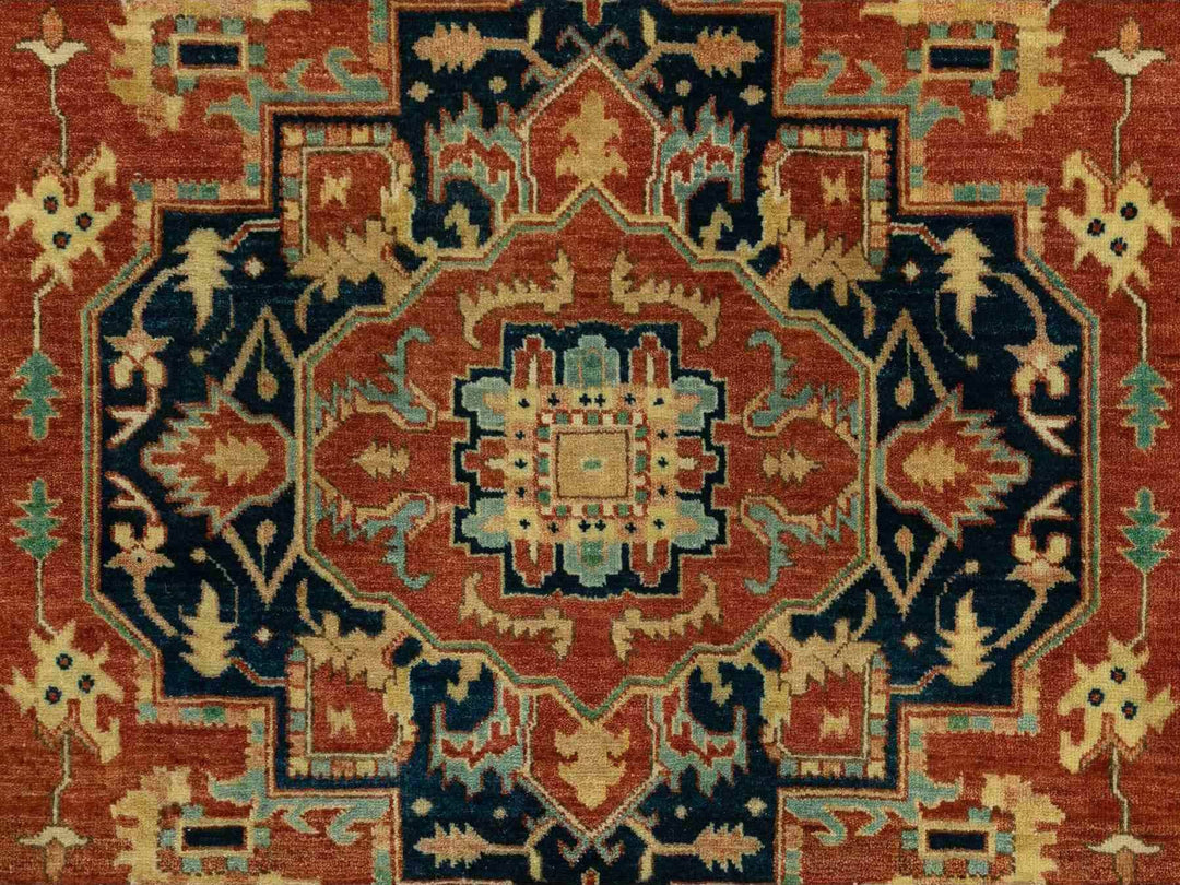 4'1" x 6'0" New Hand Knotted Red Wool Rectangle Oriental Rug - MOA10262021