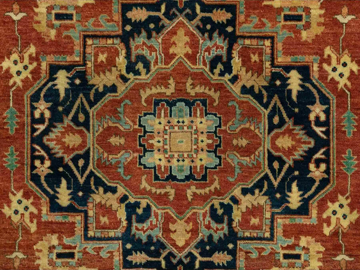 4'1" x 6'0" New Hand Knotted Red Wool Rectangle Oriental Rug - MOA10262021