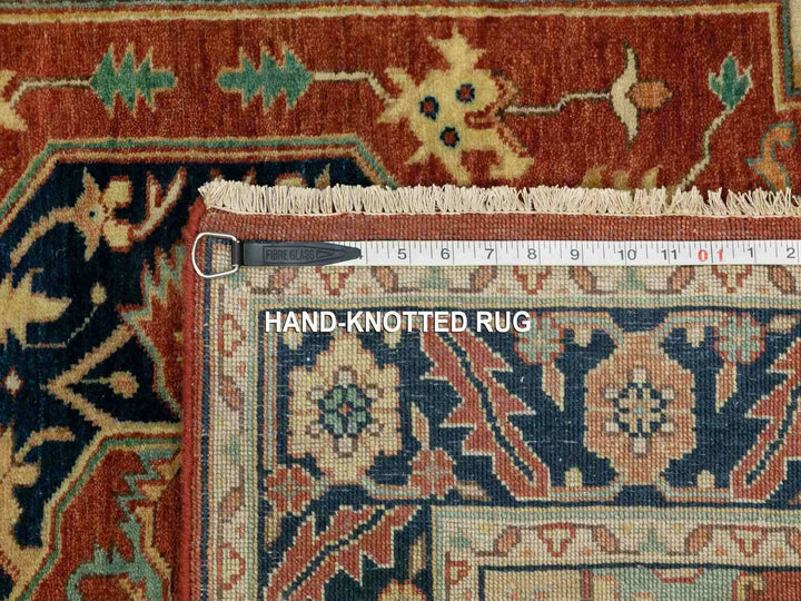 4'1" x 6'0" New Hand Knotted Red Wool Rectangle Oriental Rug - MOA10262021