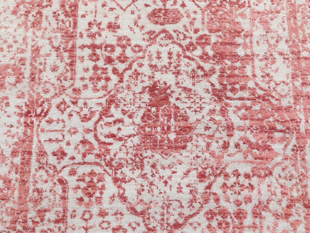 3'0" x 5'0" New Hand Knotted Pink Wool & Pure Silk Rectangle Oriental Rug - MOA10262043