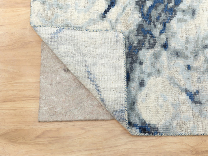 9'1" x 12'0" New Hand Knotted Grey Wool Rectangle Oriental Rug - MOA10262067