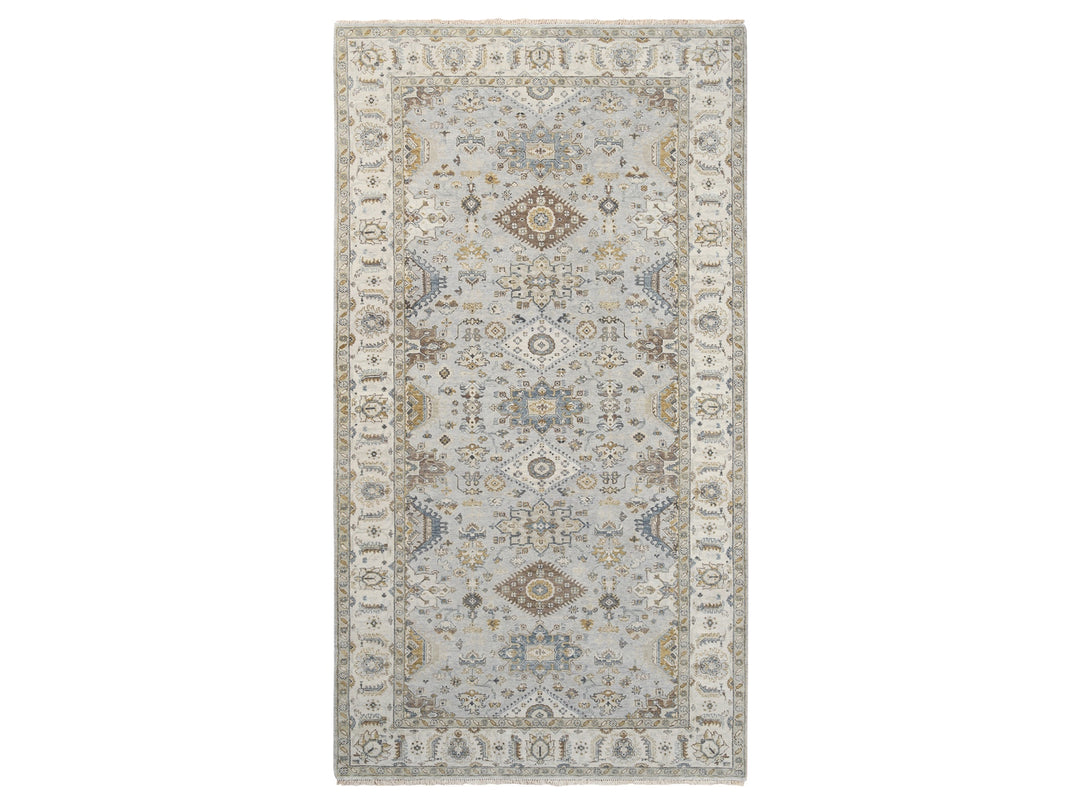 6'2" x 11'8" New Hand Knotted Grey Wool Runner Oriental Rug - MOA10262136