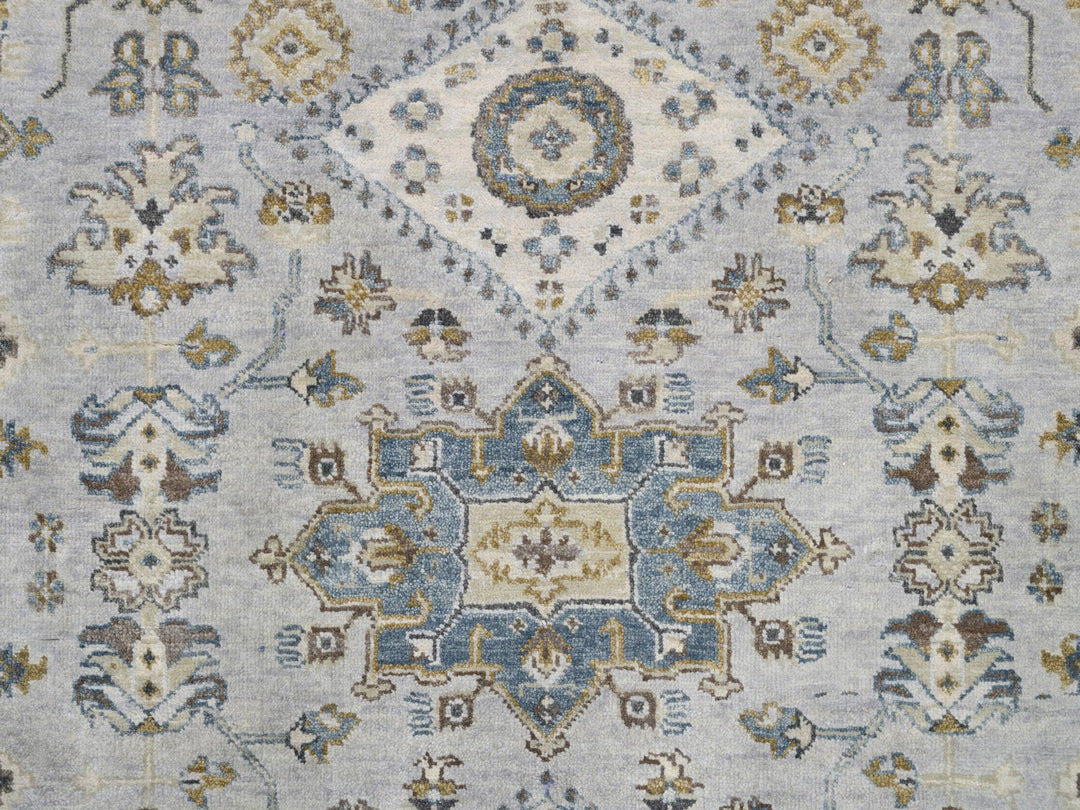 6'2" x 11'8" New Hand Knotted Grey Wool Runner Oriental Rug - MOA10262136