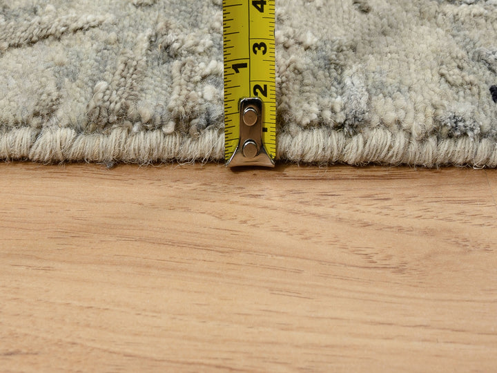 3'0" x 5'1" New Hand Knotted Ivory Wool & Silk Rectangle Oriental Rug - MOA10262154