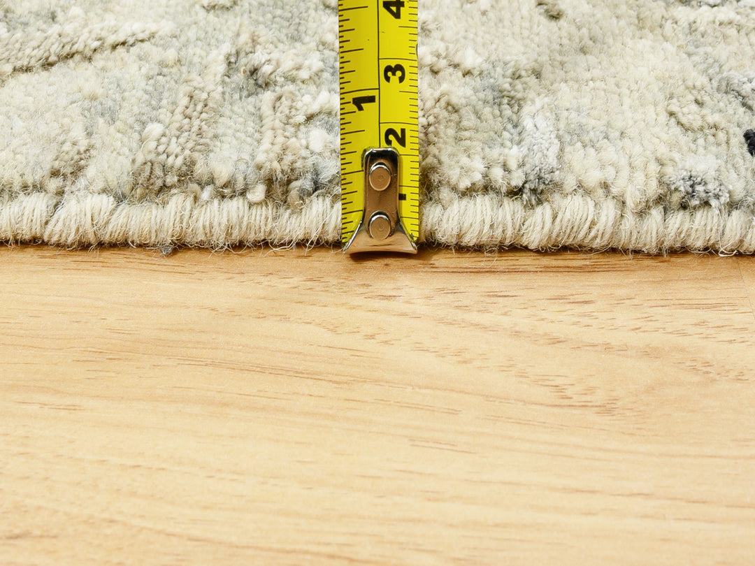 3'0" x 5'0" New Hand Knotted Beige Wool & Silk Rectangle Oriental Rug - MOA10262167