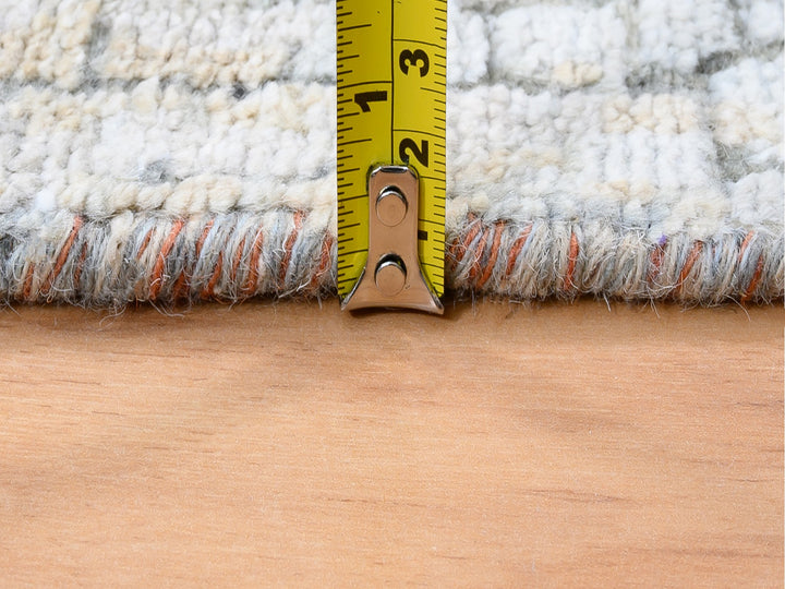 2'7" x 20'0" New Hand Knotted Orange Wool & Silk Runner Oriental Rug - MOA10262172