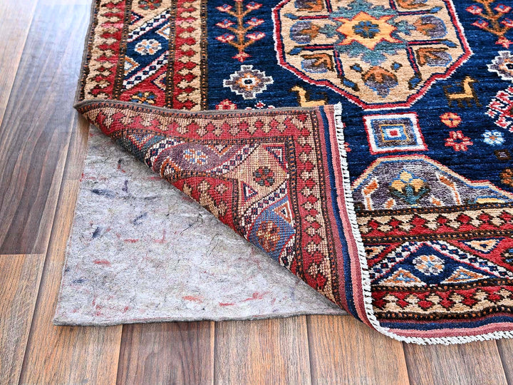 2'9" x 8'4" New Hand Knotted Blue Wool Runner Oriental Rug - MOA102621