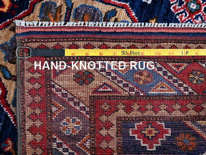 2'9" x 8'4" New Hand Knotted Blue Wool Runner Oriental Rug - MOA102621
