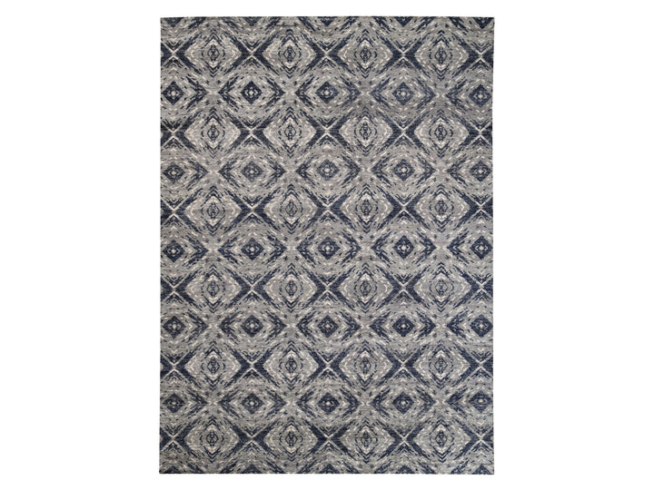 9'0" x 12'0" New Hand Knotted Black Wool Rectangle Oriental Rug - MOA10262200
