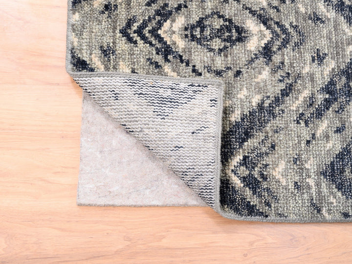 9'0" x 12'0" New Hand Knotted Black Wool Rectangle Oriental Rug - MOA10262200