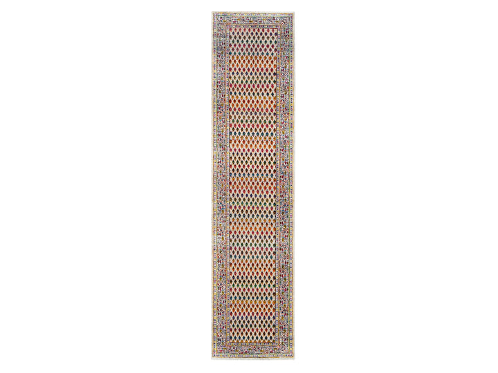 2'4" x 10'2" New Hand Knotted Beige Wool & Sari Silk Runner Oriental Rug - MOA10262338