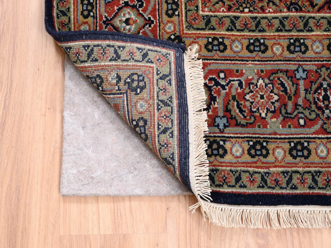 5'1" x 7'1" New Hand Knotted Black Wool & Silk Rectangle Oriental Rug - MOA10262342