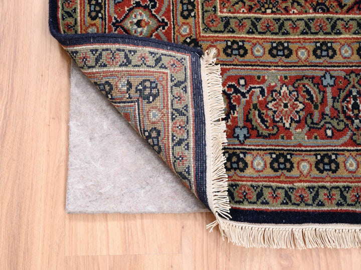 5'1" x 7'1" New Hand Knotted Black Wool & Silk Rectangle Oriental Rug - MOA10262342