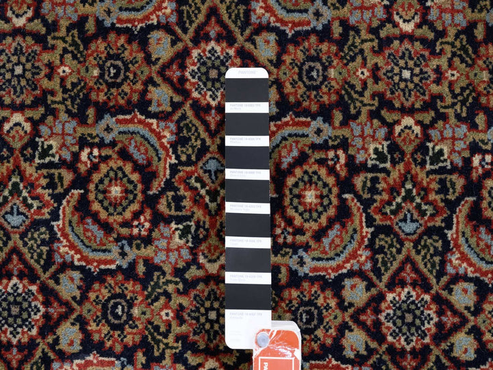 5'1" x 7'1" New Hand Knotted Black Wool & Silk Rectangle Oriental Rug - MOA10262342