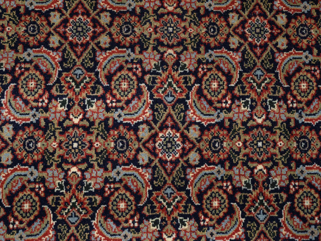 5'1" x 7'1" New Hand Knotted Black Wool & Silk Rectangle Oriental Rug - MOA10262342