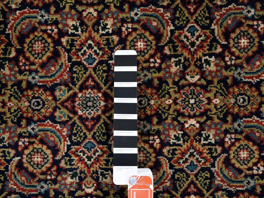 5'1" x 7'1" New Hand Knotted Black Wool & Silk Rectangle Oriental Rug - MOA10262343