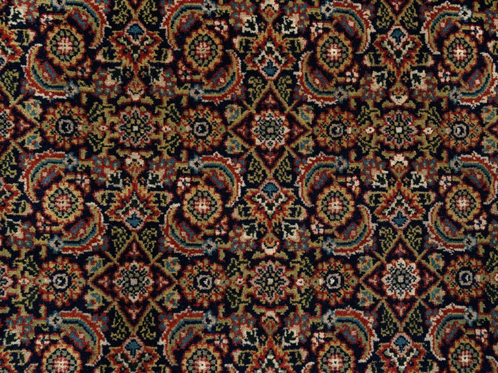 5'1" x 7'1" New Hand Knotted Black Wool & Silk Rectangle Oriental Rug - MOA10262343