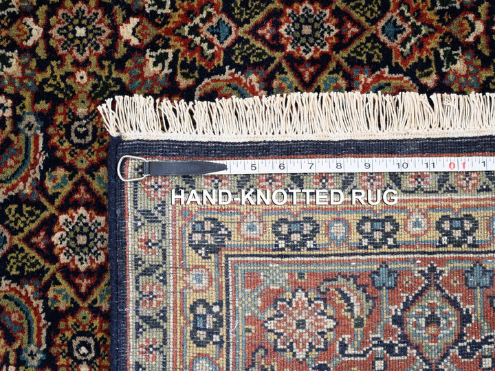 5'1" x 7'1" New Hand Knotted Black Wool & Silk Rectangle Oriental Rug - MOA10262343