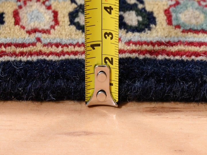 4'0" x 6'0" New Hand Knotted Black Wool & Silk Rectangle Oriental Rug - MOA10262345