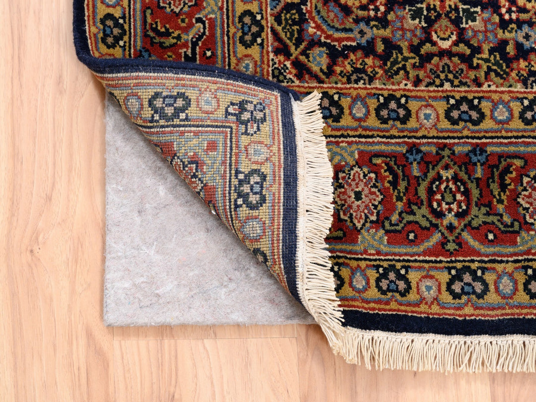 4'0" x 6'0" New Hand Knotted Black Wool & Silk Rectangle Oriental Rug - MOA10262346