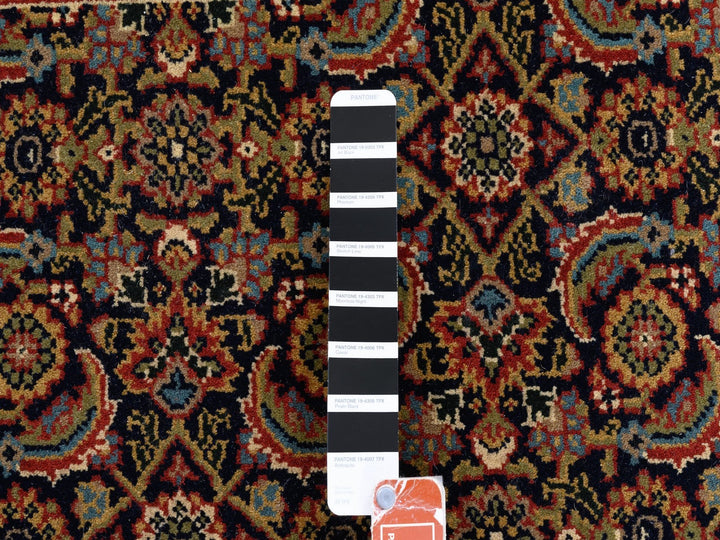4'0" x 6'0" New Hand Knotted Black Wool & Silk Rectangle Oriental Rug - MOA10262346