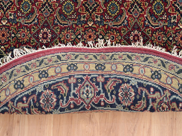 6'0" x 6'1" New Hand Knotted Red Wool & Silk Round Oriental Rug - MOA10262350