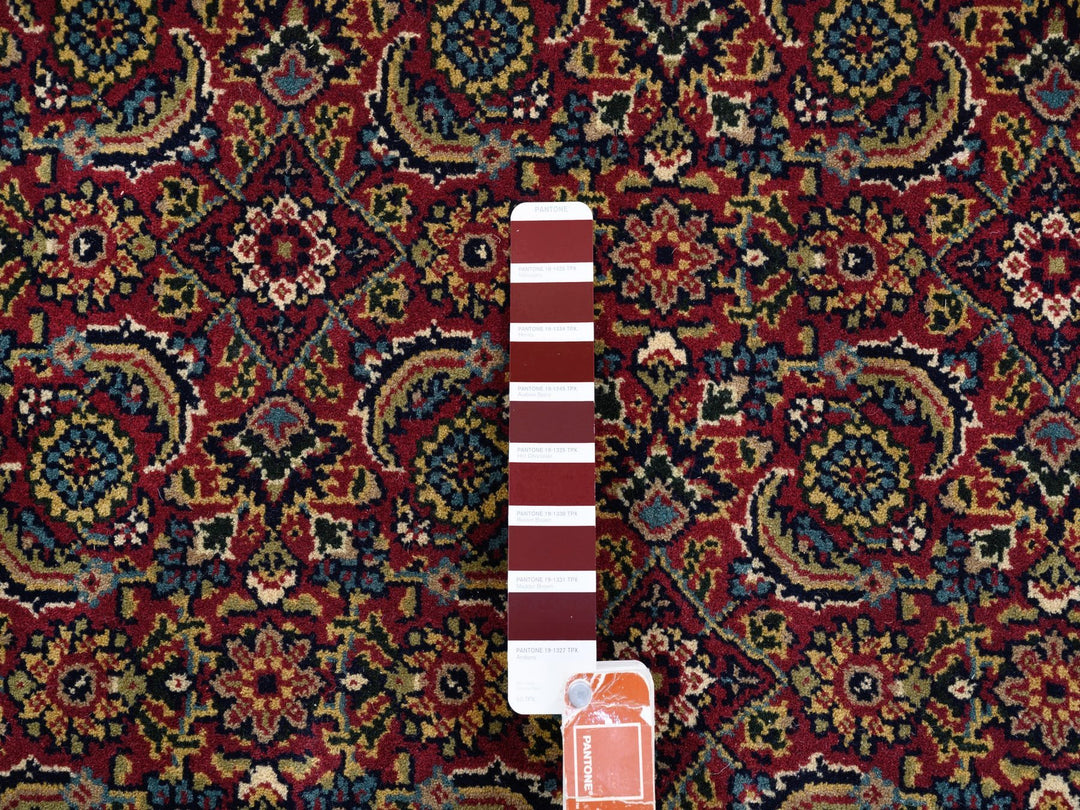 6'0" x 6'1" New Hand Knotted Red Wool & Silk Round Oriental Rug - MOA10262350