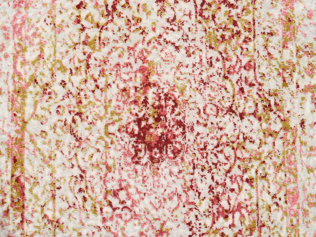 3'0" x 5'0" New Hand Knotted Pink Wool & Silk Rectangle Oriental Rug - MOA10262371