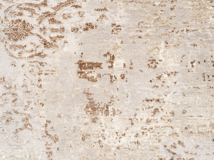 2'9" x 10'0" New Hand Knotted Beige Wool & Silk Runner Oriental Rug - MOA10262437