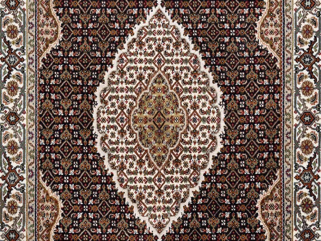 3'10" x 6'0" New Hand Knotted Black Wool Rectangle Oriental Rug - MOA10262488