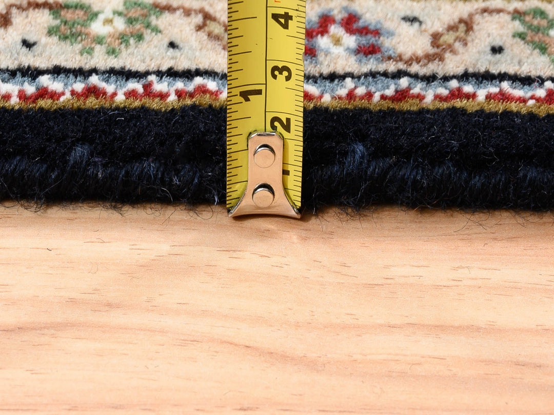3'10" x 6'0" New Hand Knotted Black Wool Rectangle Oriental Rug - MOA10262488